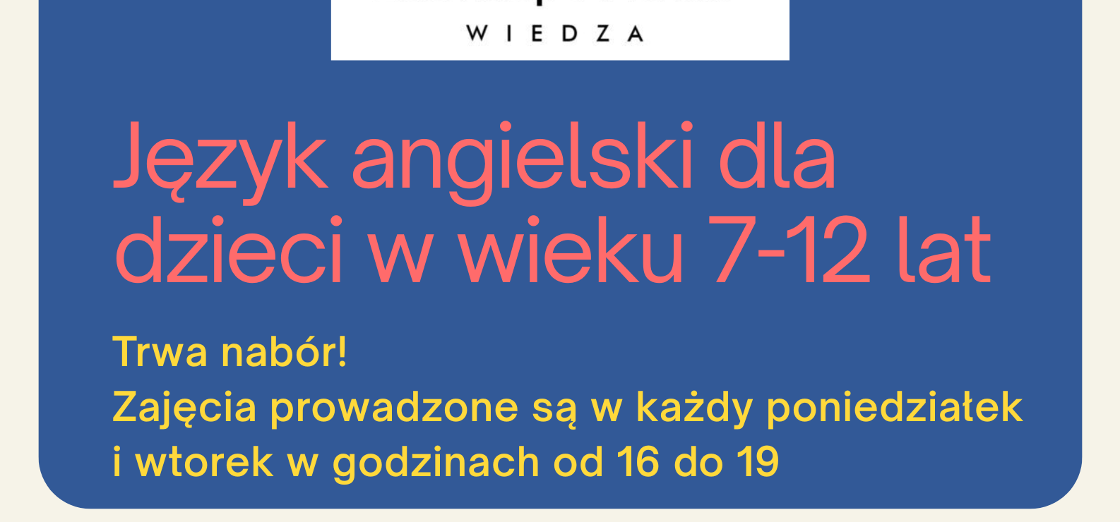 Триває набір на безкоштовний курс англійської мови для дітей!